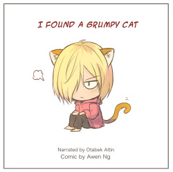 awen-ng:A little story about otabek’s thought on a grumpy cat ( yurio ) he picked up previously.