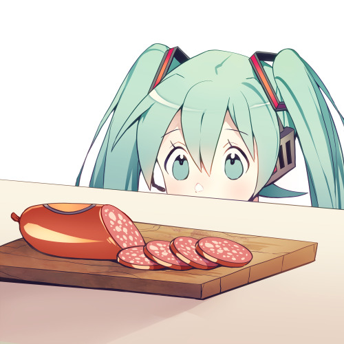 “Miku can have little a salami…”