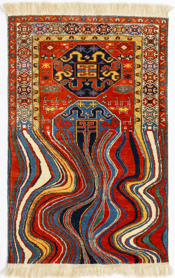 darksideoftheshroom:  trippy handmade woolen “Glitch” rugs by Faig Ahmed - these are full size rugs with incredible handiwork!  