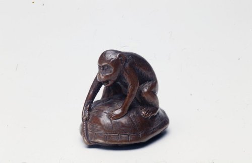 mia-japanese-korean: Netsuke [monkey and turtle], Unknown Japanese, 19th century, Minneapolis Instit