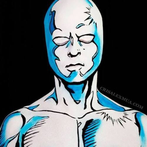 jaidefinichon:  Cosplay nivel pro-dios!! Silver Surfer - los 4 fantásticos.   