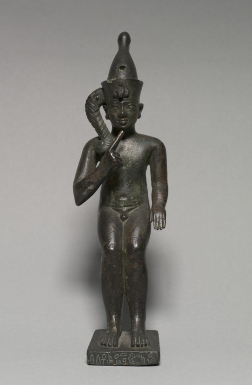 Statuette of HarpocratesSolid cast bronze statuette of Harpocrates (“Horus the Child&rdqu