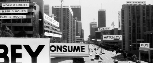 vintagegal:  “The poor and the underclass are growing. Racial justice and human rights are non-existent. They have created a repressive society and we are their unwitting accomplices.” - They Live (1988) 
