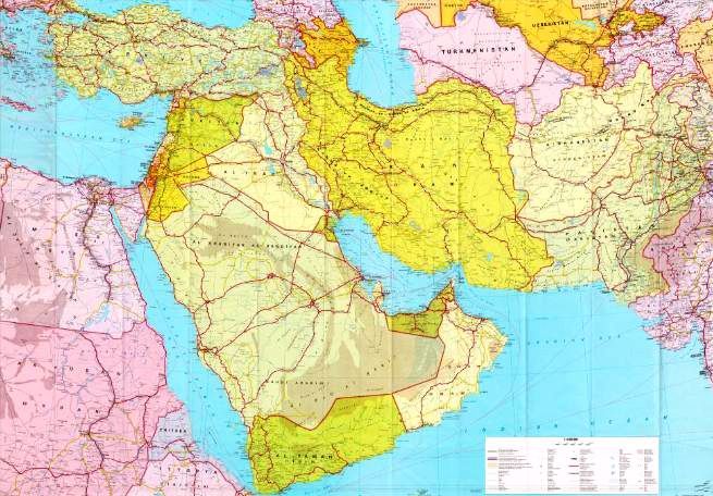 Map of middle east