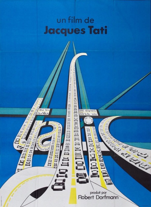 talesfromweirdland: The famous French poster for Jacques Tati’s TRAFIC (1971).