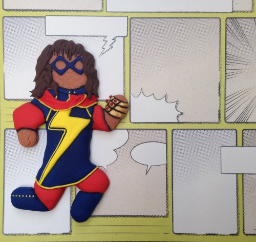 fanfectionary: Just barely late for her one year anniversary, I finished my Kamala Khan cookies. Van