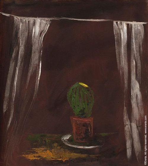 cactus-in-art:Pavel Babenko (Russian, *1946)Cactus and Moon