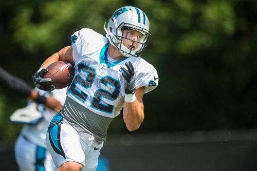 giantsorcowboys:  Manly MondayChristian McCaffrey Looks Good In Lycra And In A Skin-Tight Kit!Sexy As Hell, Baby!