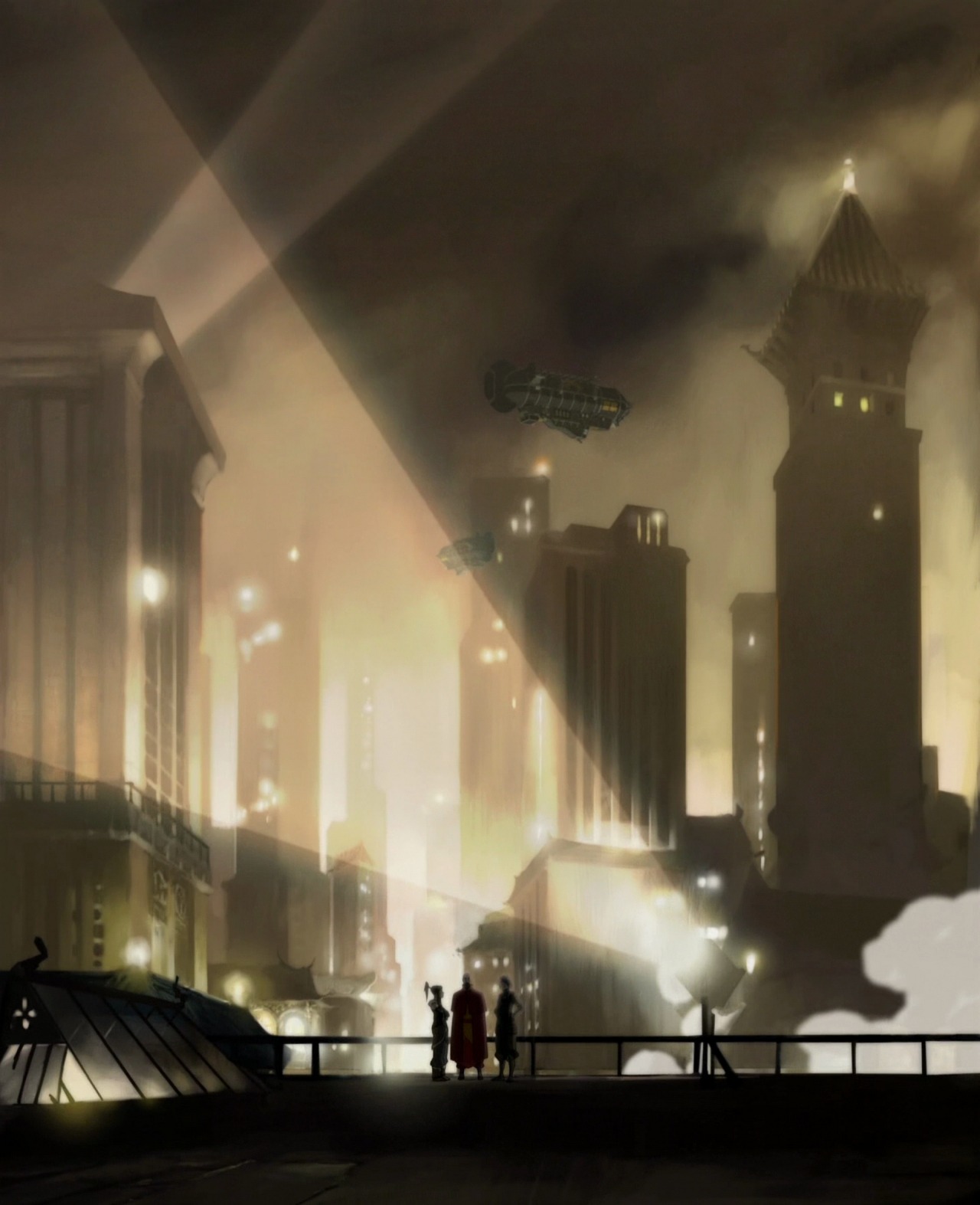 korracast:  Republic City at night. Just an awesome place to be… 