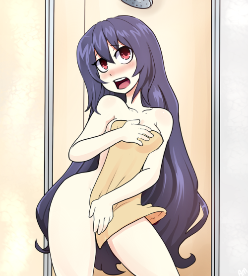 Noire: R-Ram what are you doing!? Ram: N-Nothing (i didn’t expect her to be in the bathroom)