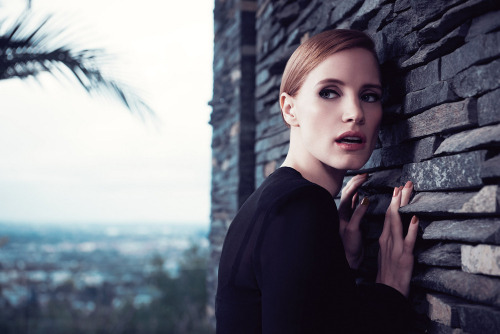 Jessica Chastain photographed by Max Vadukul, ca. 2013.