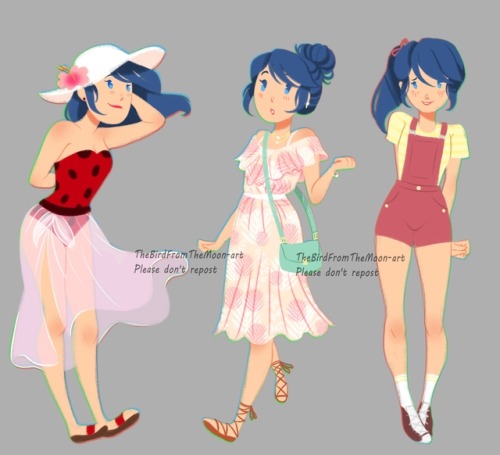 thebirdfromthemoon-art:Miraculous kids + summer outfit