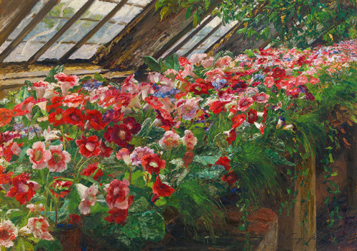 Olga Wisinger-Florian (Austrian, 1844 – 1926) Gloxinias in the Glasshouse of Castel Grafenegg, 1905 