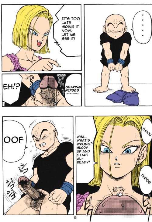 dragonball-hentai18: Krillin x Android 18 hentai comic part 1-2  Scroll down to continue 