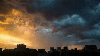 anukii:  sixpenceee:  An evening storm in Toronto. All these colors take my breathe