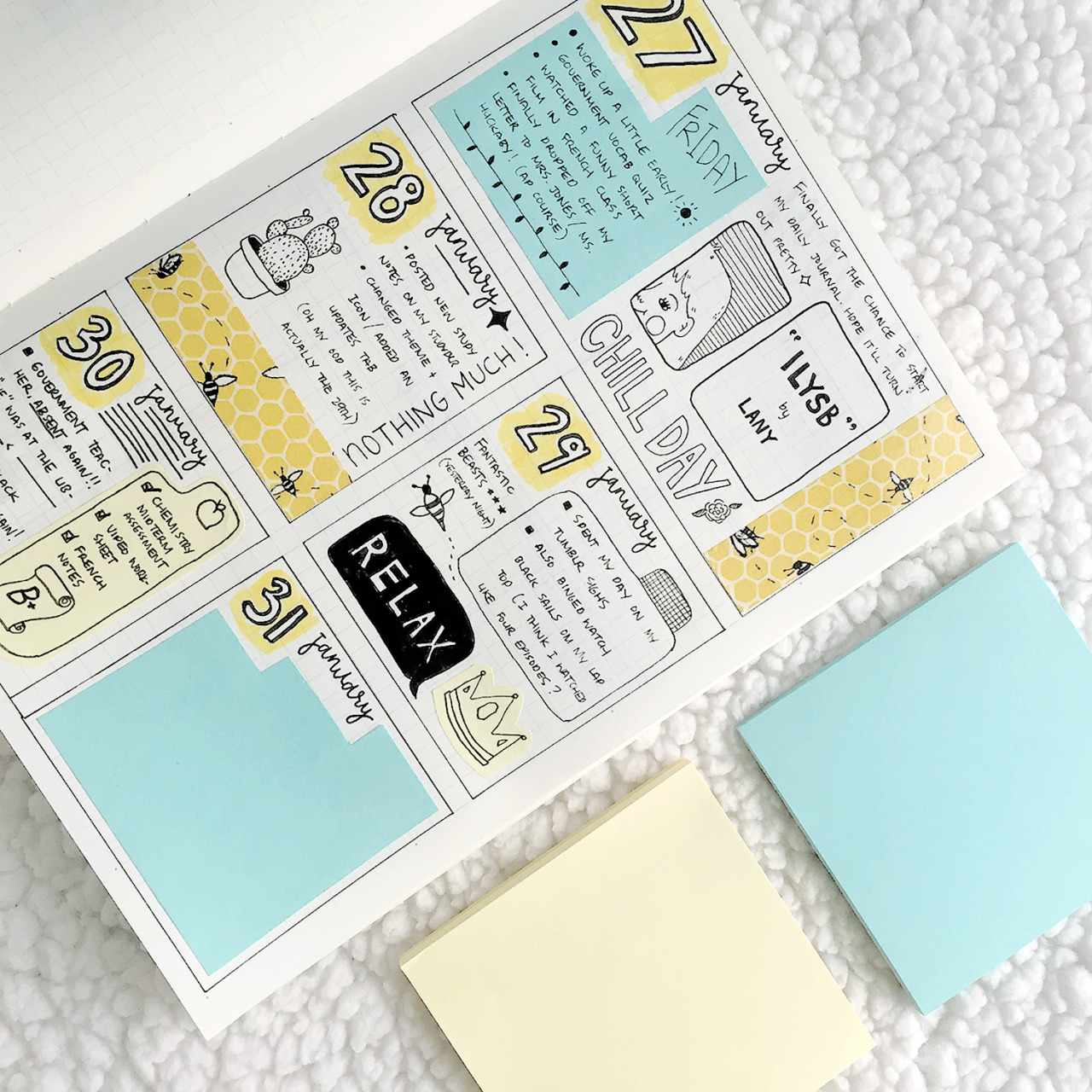 intellecta:  01.30.17 // turquoise   honeycomb yellow  here’s a peek of my newly