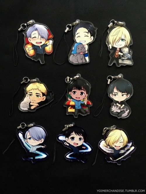 yoimerchandise: YOI x empty Chara-Forme Acrylic Straps (Vol. 2) Original Release Date:March 2017 Featured Characters (9 Total):Viktor (ED   Animate Exclusive Skating Versions), Makkachin, Yuuri (ED   AmiAmi Exclusive Skating Versions), Yuri (ED   Amazon