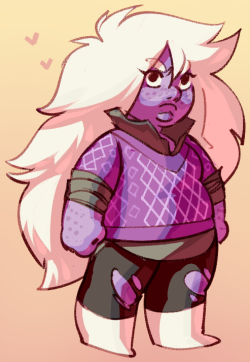 objectivelythebestcolor:  dropkickedmurphys:  Anonymous said:Would you like to draw Amethyst? :0c a really preppy ame for u…  @pearls-fey 