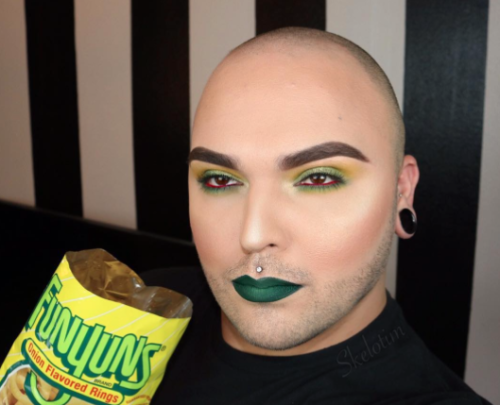 micdotcom:  Ok so Tim O’s snack-inspired makeup is hilarious and actually pretty awesome — but it’s also sending a kick ass message to the beauty world.