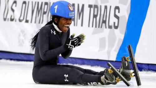 the-football-chick: Maame Biney becomes the first black woman to qualify for the U.S. speedskating t