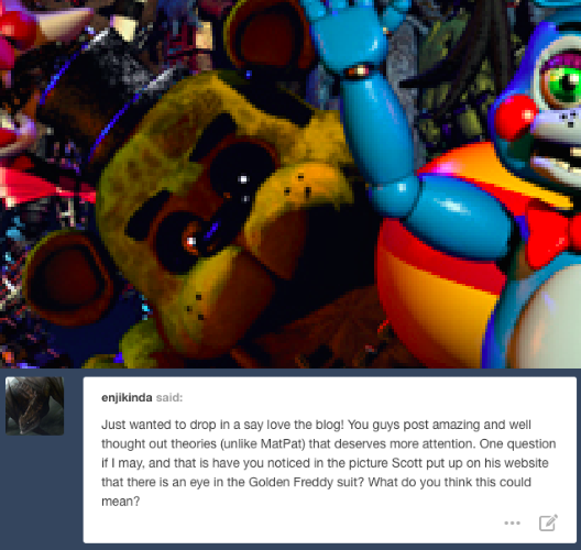 Five Nights At Freddy S Theories Scottgames Image Golden Freddy S Eye