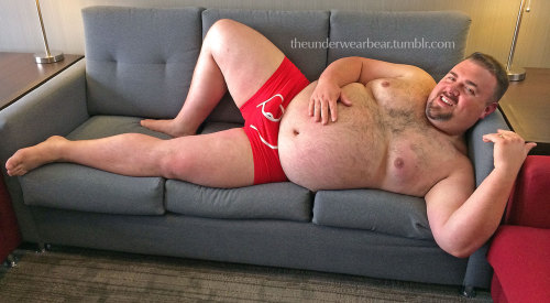 Porn theunderwearbear:  Red couch?  Red trunks! photos