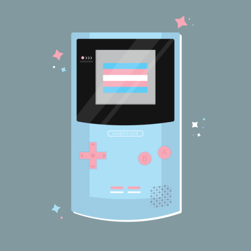 sapphic-ace:  LGBT+ Game Boy Colors! I took the template from my original ace game boy and decided t