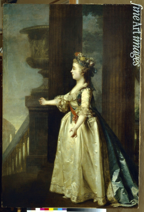 Portrait of Grand Duchess Alexandra Pavlovna before the Cameron Gallery in Tsarskoye Selo by Dmitry 