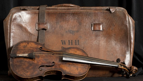 titanicrealtime: Water-stained violin proven to be the one that played Nearer my God to Thee by Wall