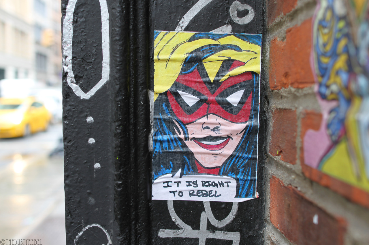 It Is Right To Rebel Soho, NYC
More photos: MYTH NY, Street Art