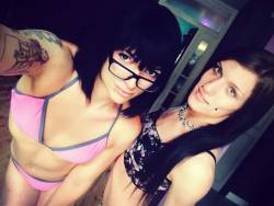 femboiluvr:  With my friend Jen.  Isn’t she hot? 