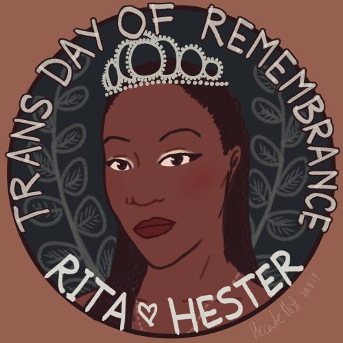 Rita Hester (1963-1998) || 20/11/19Today is Trans Day of Remembrance, a day to honour all those who 