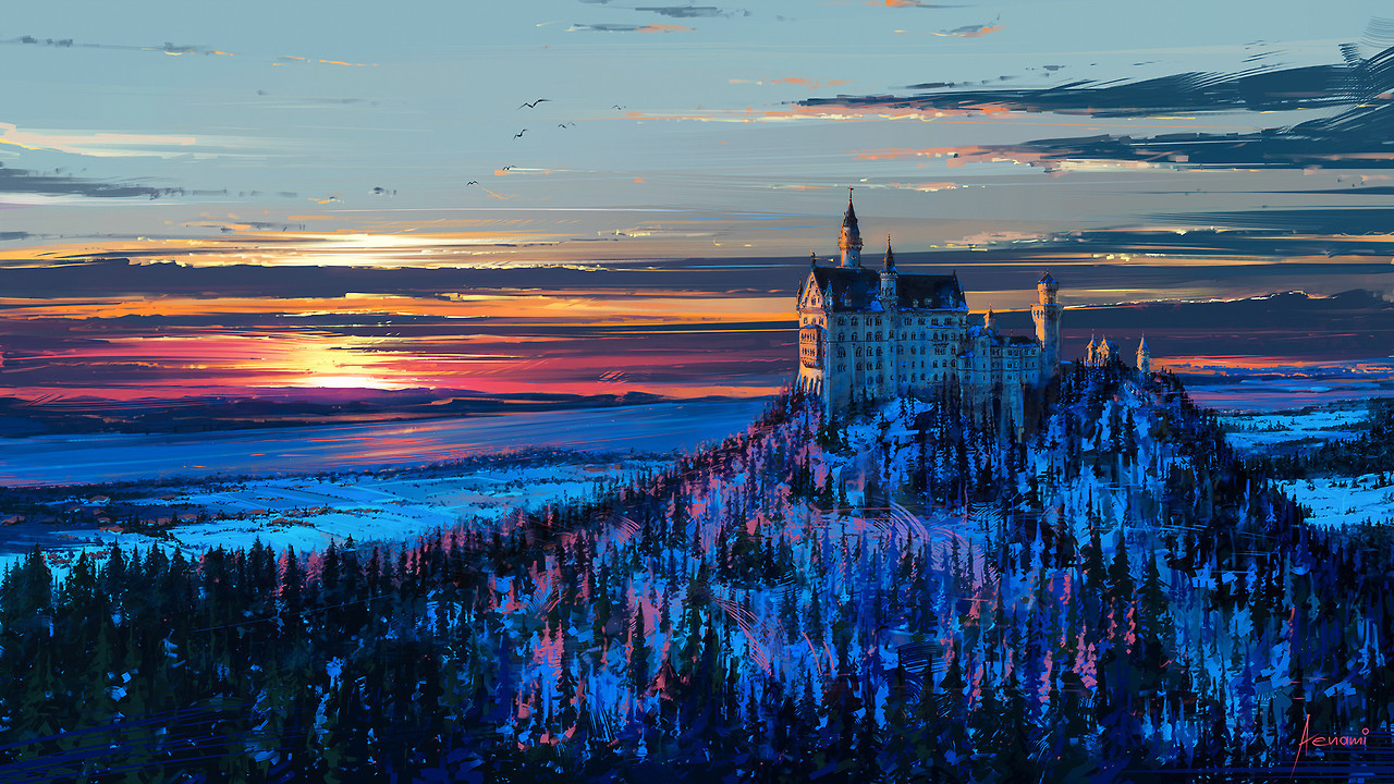 animehall:  by Alena Aenami 
