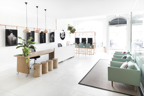 {Beauty School Knockout. Bright, fresh and clean, the EDU Salon  designed by Technē Architecture loo