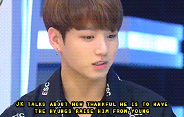 kmnoona:A post of Jeon Jungkook’s love for his hyungs; a timid, shy boy who has learned to walk out 