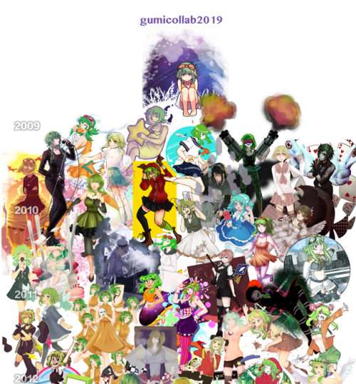 gumicollab: THE SHOW IS ON. Happy 10th birthday GUMI!You can see the full-sized image over here