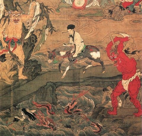 “Sanzu River of the Hell” by Tosa Mitsunobu (1434-1525)