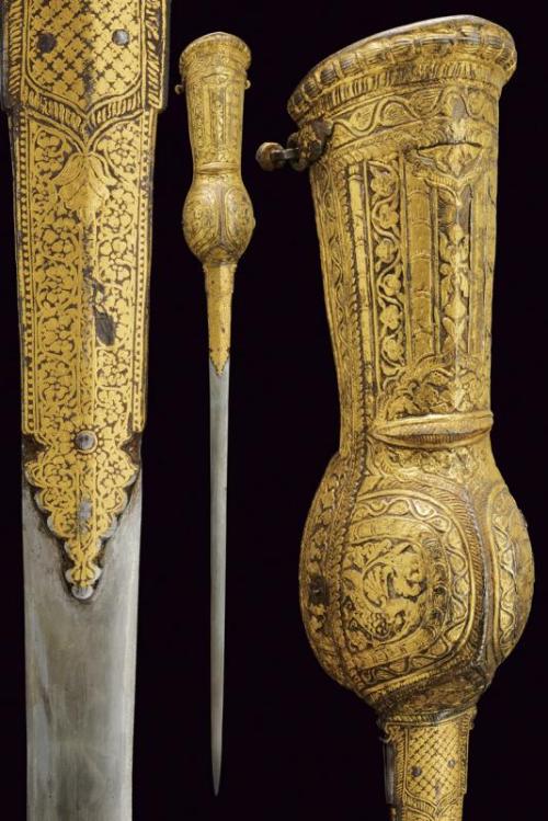 Ornate gold decorated pata, India, 17th century.from Czerny’s International Auction House