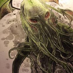 fhtagn-and-tentacles:  CTHULHU T-SHIRT   by Ben Templesmith Available at 78SQUID. Hail Squid!