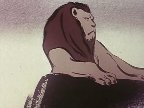 talesfromweirdland:Russian animated short (and Cold War parable), Lion and Ox (1984). By Fyodor Khit