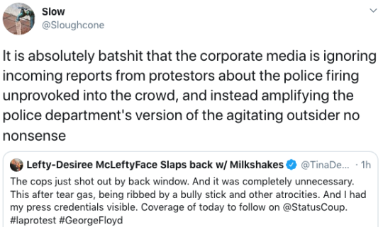 dacinman:  destroyerofprivateschools: politicalsci:     This is why peacefully protesting is a mugs game. The state ain’t peaceful    That’s just wrong. The police give an oath to “protect and serve ”!! 