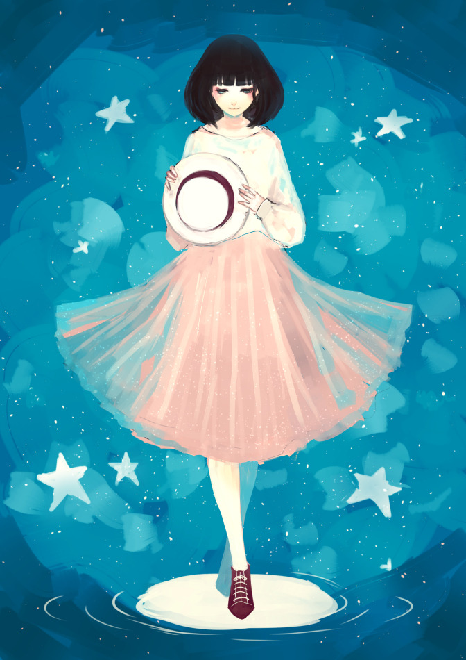 callmesilvi:  Galaxy Latte A random work based on this lovely image.  Update : I