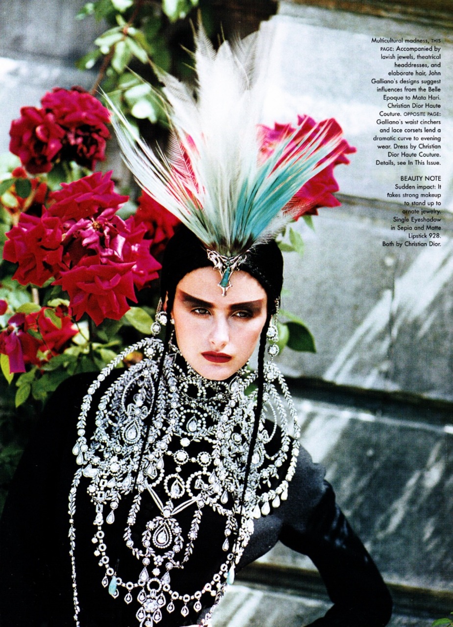 Black-is-no-colour — Vogue US March 1994. Dress by John Galliano