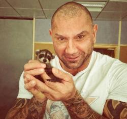 awwww-cute:  Drax the Destroyer and a baby