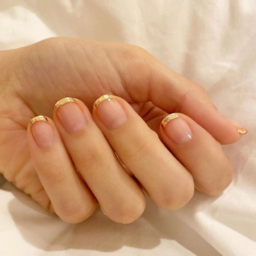 French mani with Dior base and gold paper@betina_goldstein