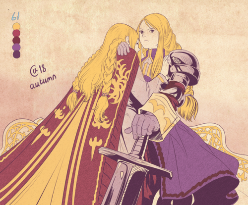 autumn-sacura:100 Palette Challenge#61.  Ovelia and Agrias from Final Fantasy TacticsPatreon | Commi