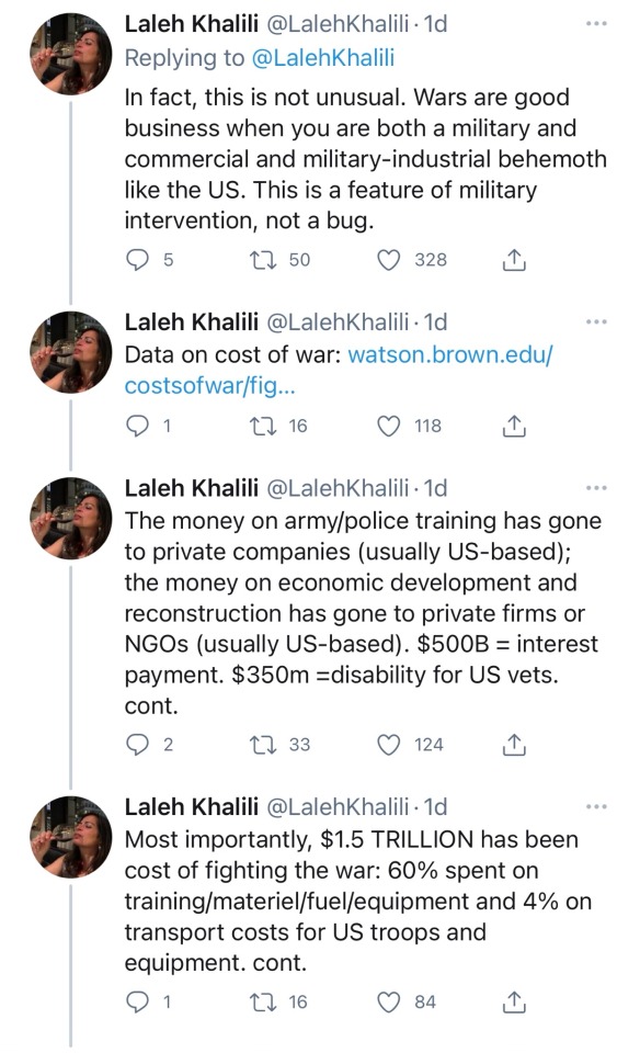 80-90 Percent Of The Money Spent By The U.S. In Afghanistan Found Its Way Back To The U.S. Via Contracts
