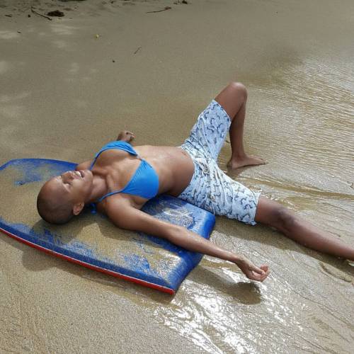 This photo says &ldquo;Hey Cleo! How was that session on the water without fins or a leash with 