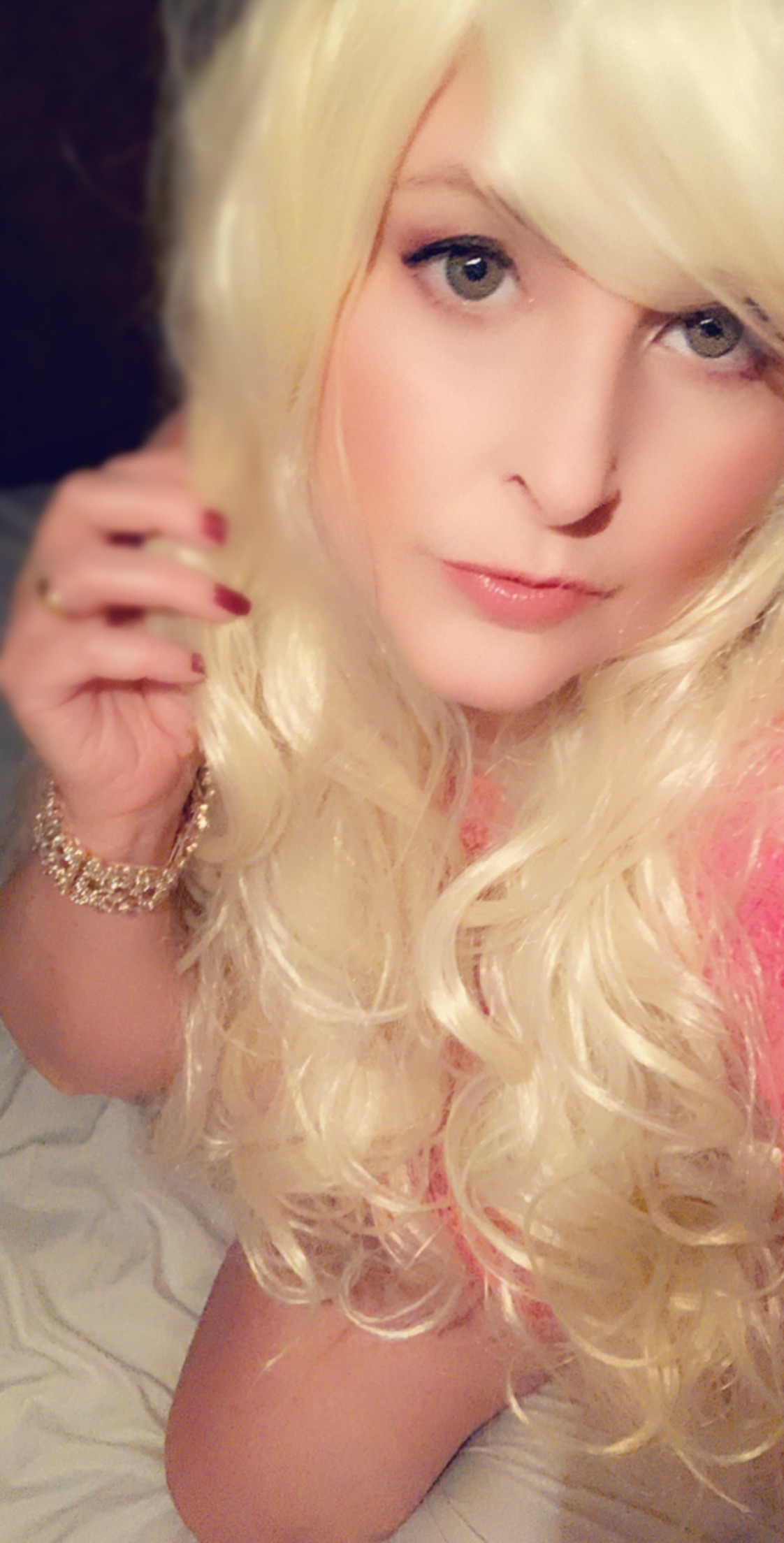 lickherbox1971:lovelylingerie4:Just wanted to try my hand at being a blonde. Think