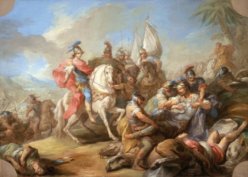 Carle Vanloo (French; 1705–1765)The Victory of Alexander over PorusOil on canvas, ca. 1738Los Angele